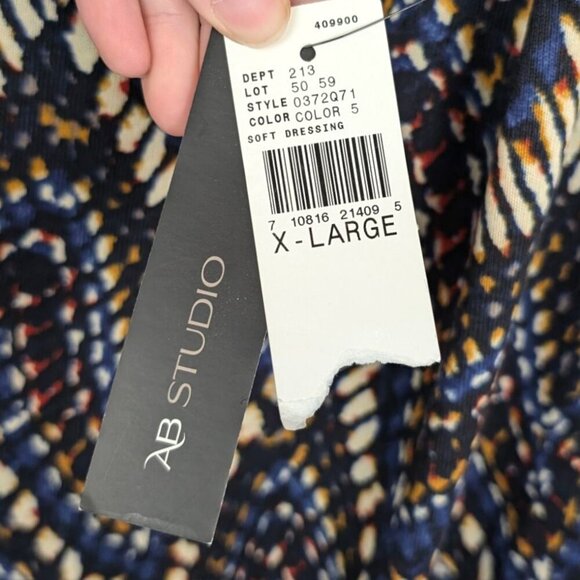 NWT AB Studio Abstract 3/4 Sleeve Dress - Picture 6 of 6